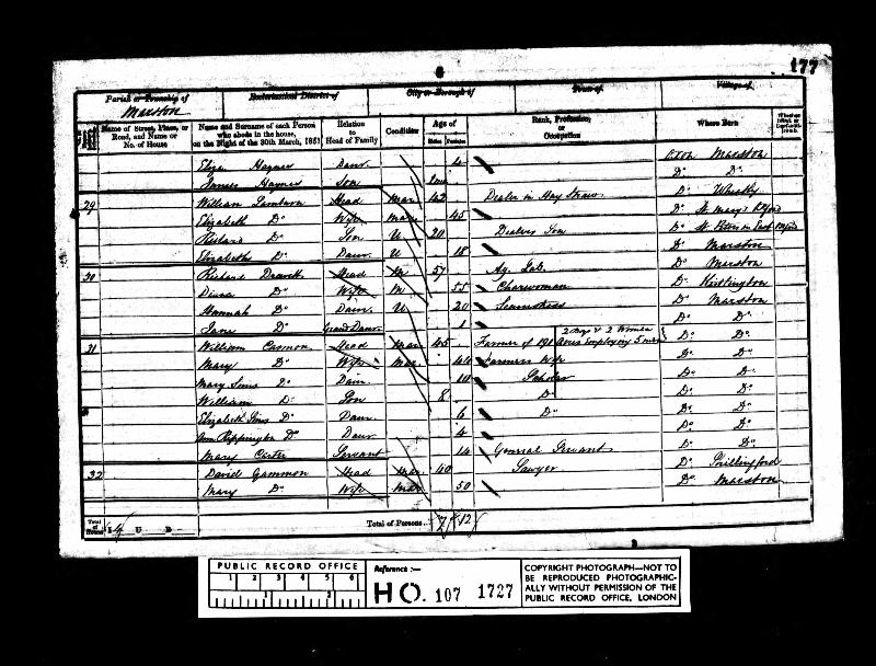 Cannon (William) 1851 Census